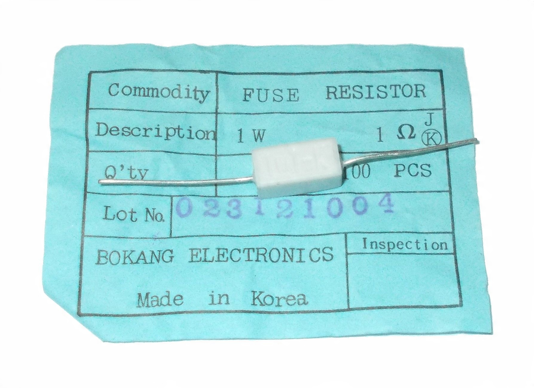 

Rezystor Bezpiecznikowy 1ohm 1Wat 1R 1W 50sztuk