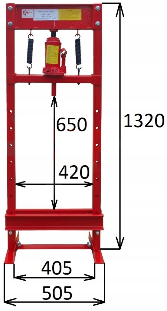 PRASA 12T HYDRAULICZNA PLYTY Z WYCIECIAMI MOCNA Weight with packaging 50 kg