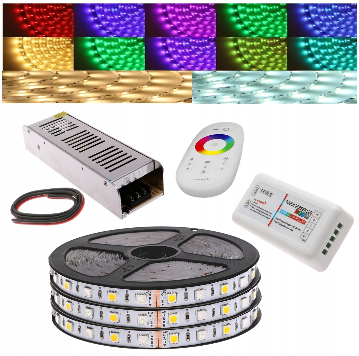 

Zestaw 15m Taśma Led Rgbw Rgb Biały Ciepły Zimny
