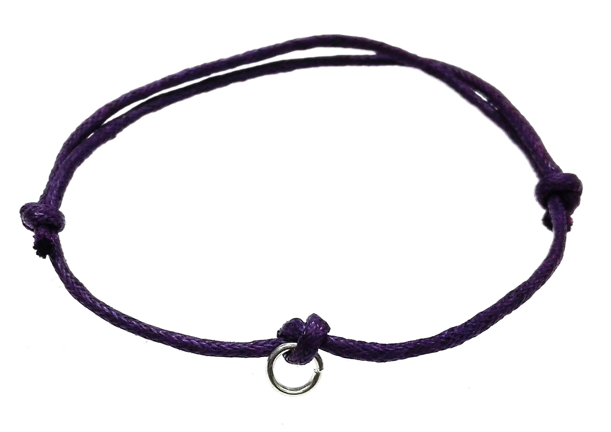 

B1607-9 Bransoletka Sznurkowa kol. ciemnofioletowy