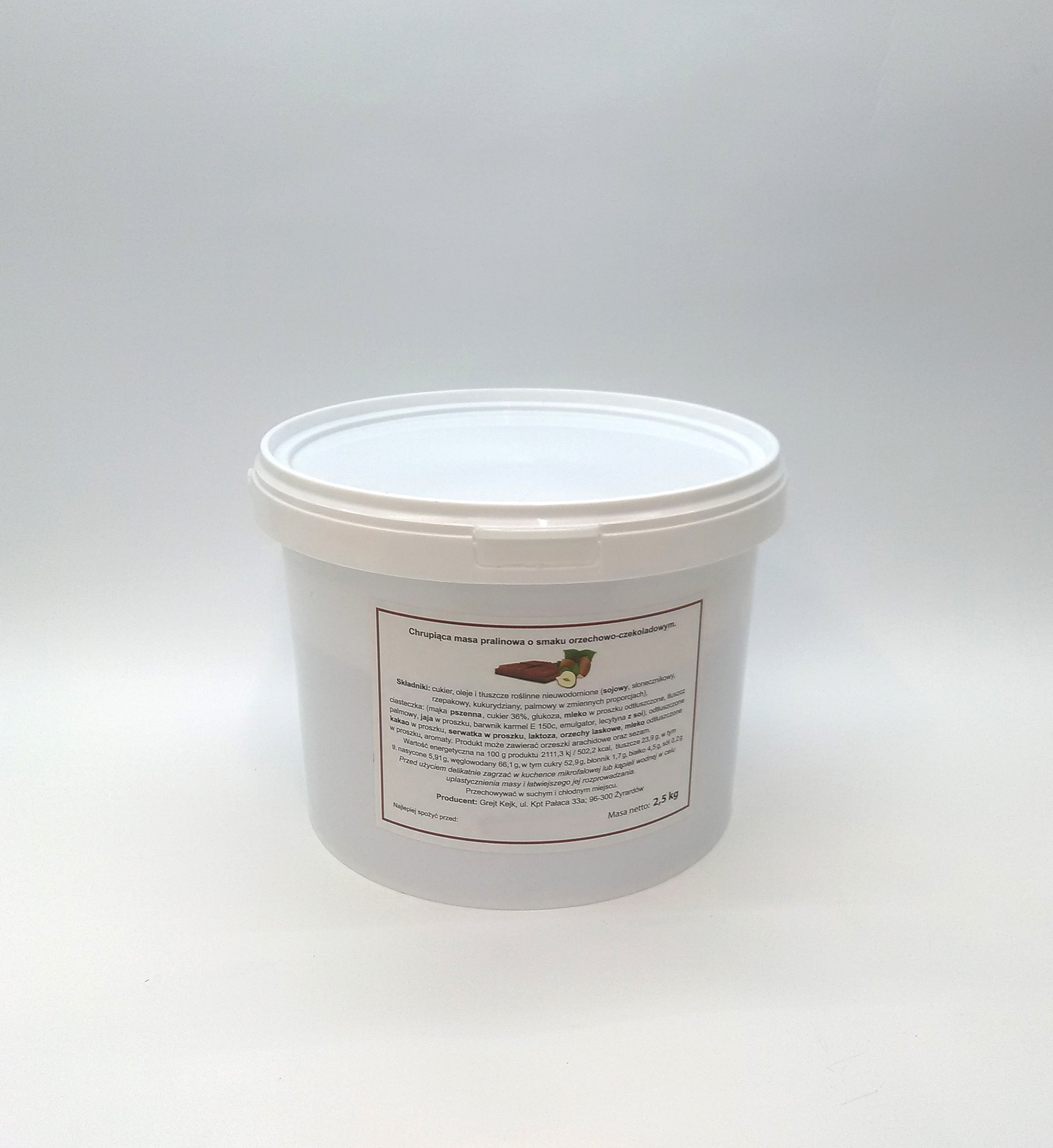 Chrumkavé koláč pralina hmotnosť 2,5 kg čokolády
