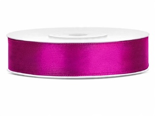 

Tasiemka taśma satynowa atłasowa 12mm Fuksja