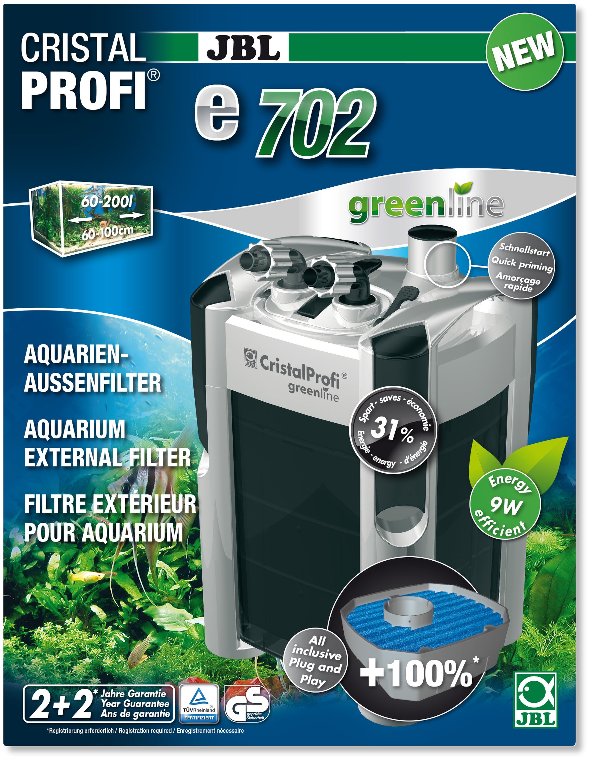 

Jbl e702 Filtr Zewnętrzny 200L Gratisy Akwarium