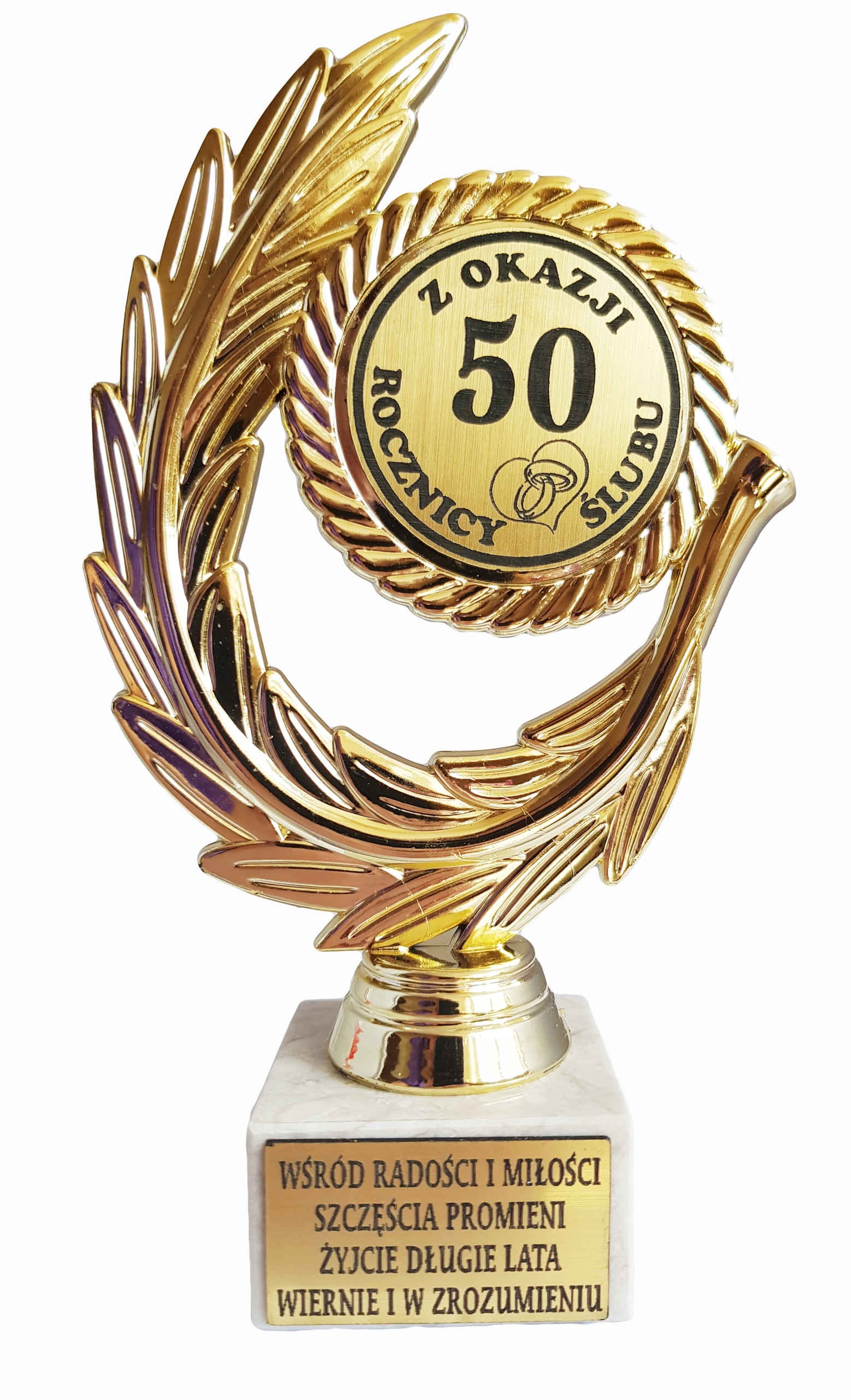 

Złota Statuetka na 50 Rocznicę Ślubu, Złote Gody