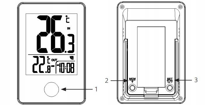 BEZPRZEWODOWY TERMOMETR ELEKTRONICZNY 60m TANIO! Marka Marquant