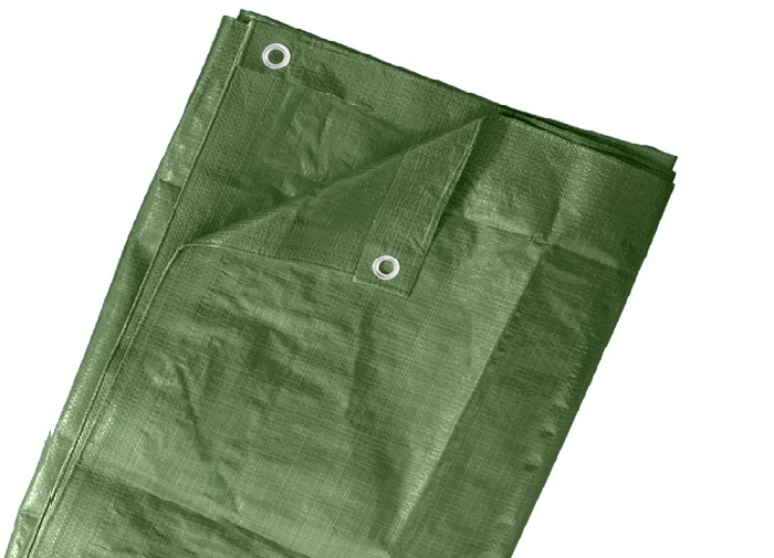 Plachta Zelená 5X8 m Hrubá Vyztužená 90 g/m2
