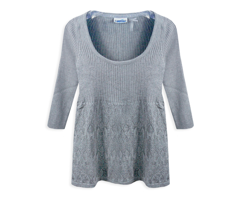 STREET ONE AŻUROWY SWETER TUNIKA BLUZKA 42