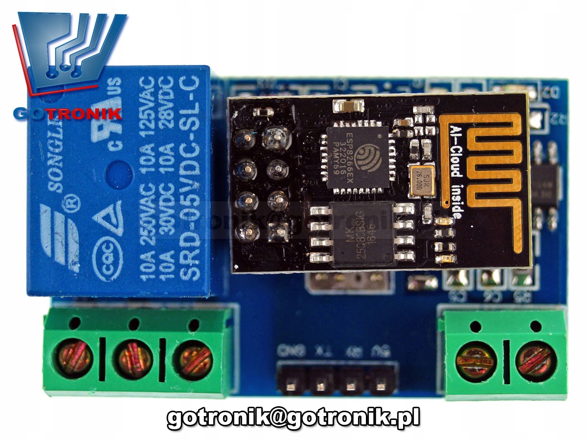 Moduł 1 przekaźnika sterowanie WiFi WSP8266_BTE501 Rodzaj przekaźnik
