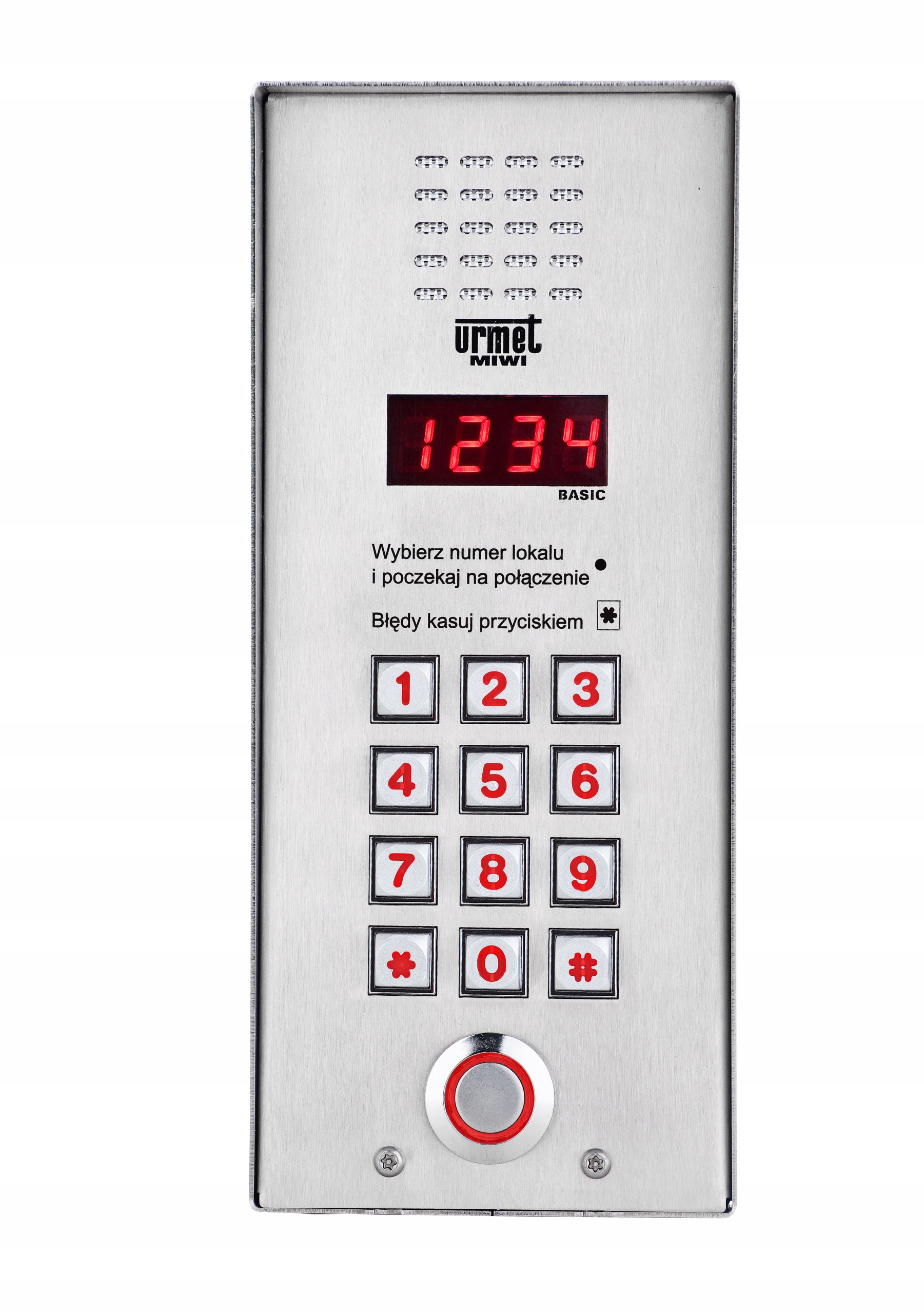 DOMOFON CYFROWY 4-RODZINNY URMET 1062/105VD SIGNO Marka MIWI-URMET