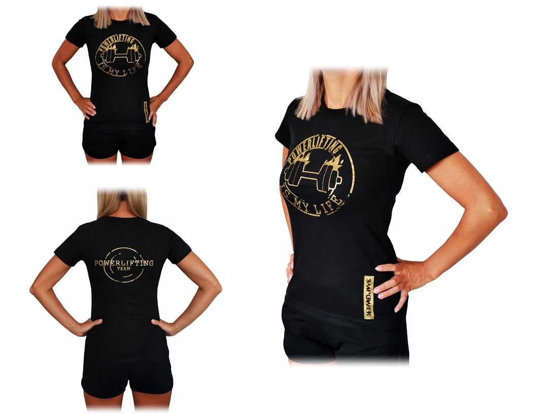 

T-Shirt Gold Damska Smpower Powerlifting r. L