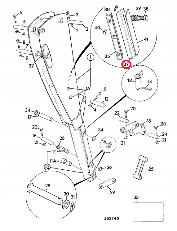 KOMPLET SLIZGOW TELESKOPU JCB 3CX 4CX 123 03215 Machine type Excavator Backhoe loader Loader