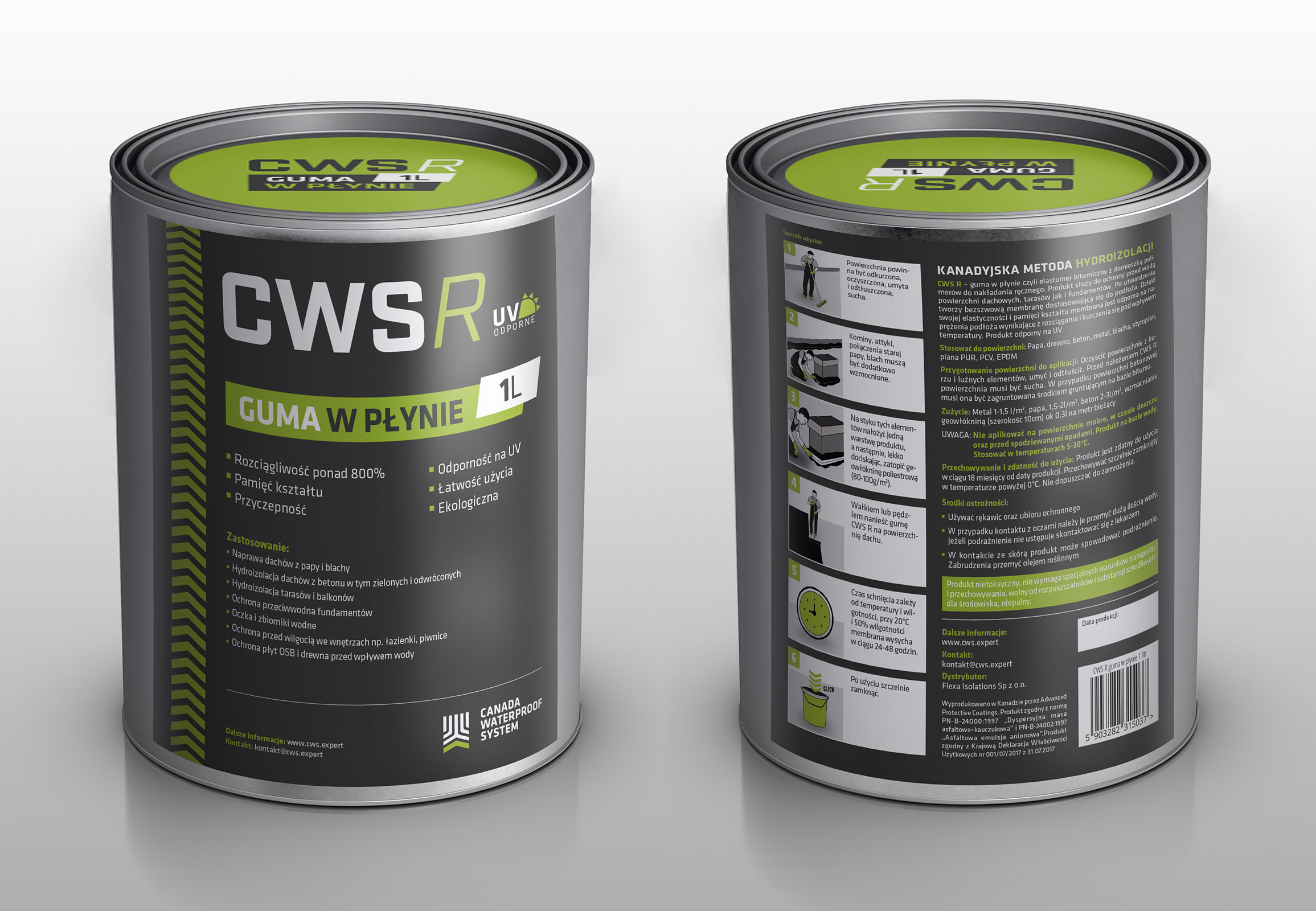 

Cws R, Canada Waterproof System , Guma W Płynie 1L