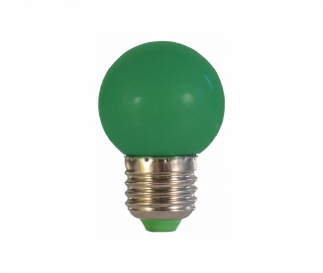

Ozdobna żarówka ledowa Led E27 230V 1W zielona
