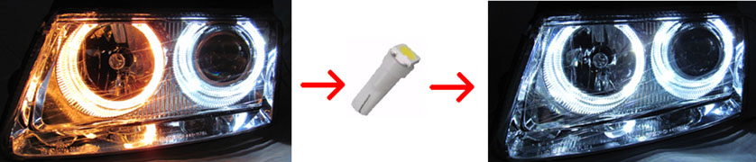 PASSAT B5 3B 96-00 LAMPY reflektory BLACK ringi H7 Informacje dodatkowe żarówki w zestawie