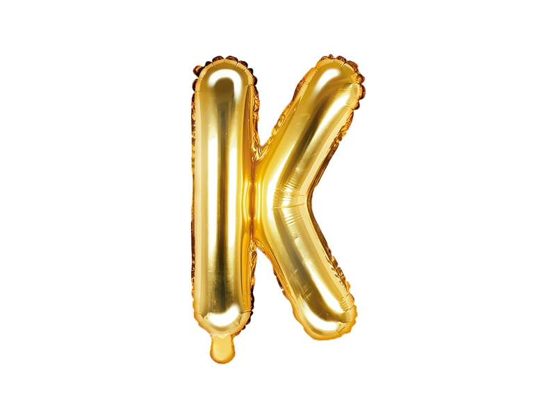 

Balon foliowy Litera ''k'' 35cm, złoty
