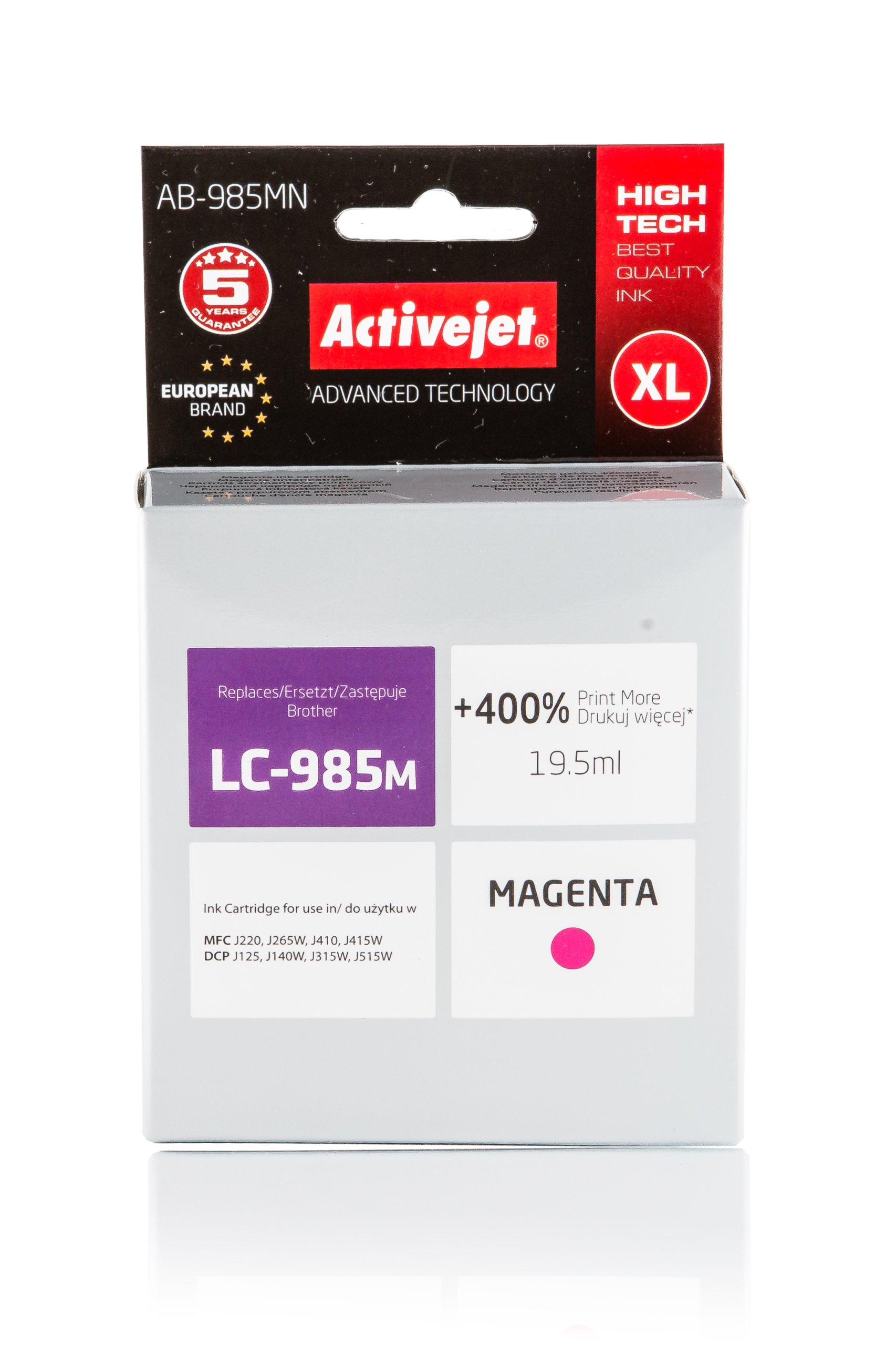 

Activejet LC985 Magenta AB-985 DCP-J315 J140W J125