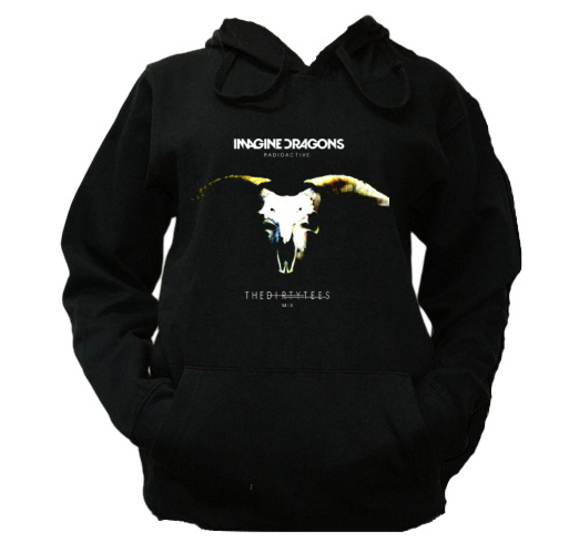 

Bluza Czarna Kaptur Kangurka Imagine Dragons Wzory