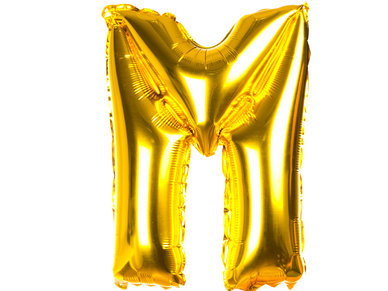 

Balony Foliowe Literki 40CM Balon Literka Złota M