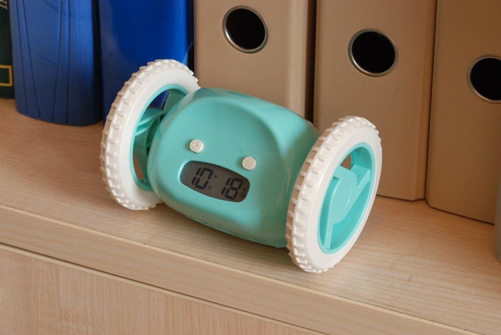 Uciekający Budzik Clocky na Prezent - czarny Szerokość całkowita 13 cm