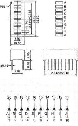 ART BARGRAF 10-LED BLUE / Niebieski (AS102510AB) Marka Ledis