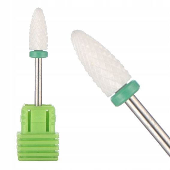 

Frez Ceramiczny Stożek Mocny Hybryda Żel Green