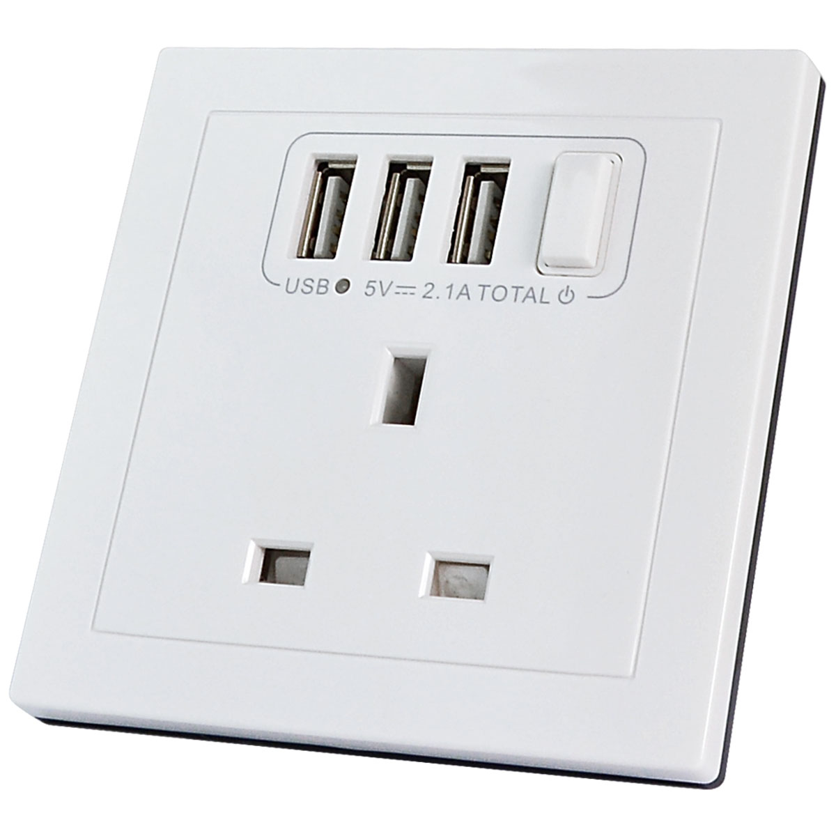 

Gniazdo sieciowe z 3 Usb Ac 250V/13A Mengs Uk