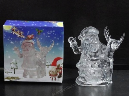 MIKOŁAJ Z RENIFEREM ŚWIECĄCA OZDOBA LED | 3177 I Szerokość produktu 8 cm