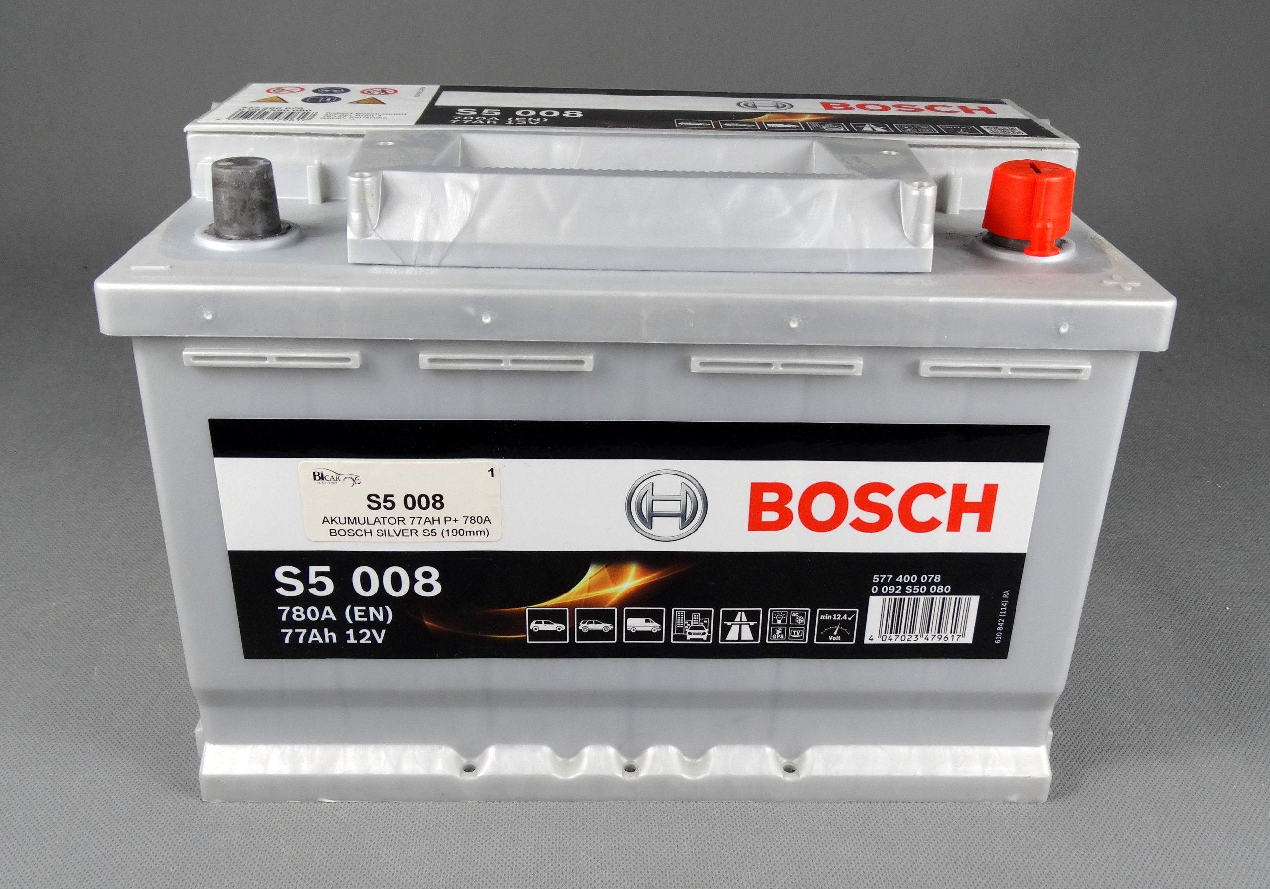 Bosch silver. АКБ бош s5008. Аккумулятор бош 110 ампер. АКБ Bosch 77 Ач. Bosch s5 008 77r 780a.