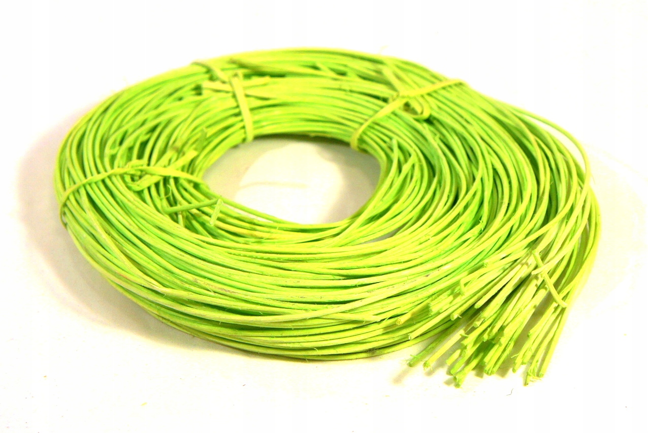 

Ratan rattan krążek 2mm 100g Jasny Zielony Seledyn