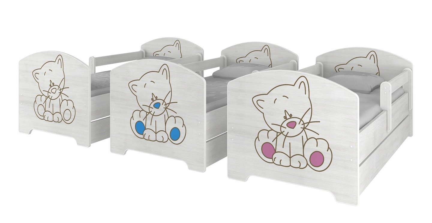 Łóżko dziecięce dla dziecka OSKAR BABY BOO 140x70 materac SZUFLADA PB Bohater brak