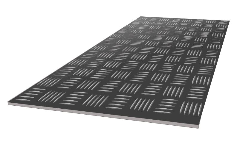 Hliníkový rýhovaný plech 1000 mm x 500 mm x 2.0 mm