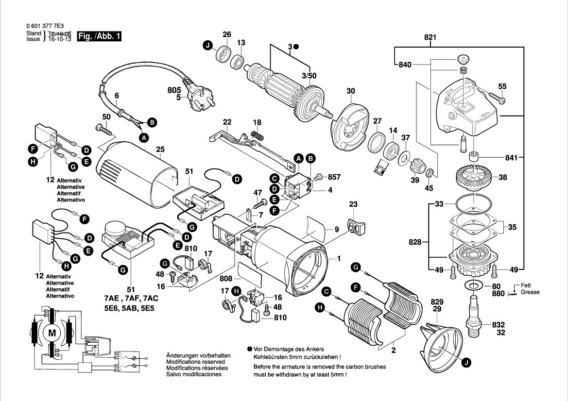 Regulator obrotów BOSCH GWS 8-100 8-125 CE 850 CE Rodzaj regulator obrotów