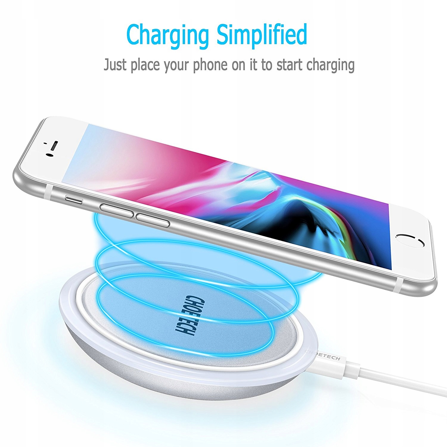 Indukcyjna bezprzewodowa ładowarka Choetech IPHONE Prąd wyjściowy 200 mA