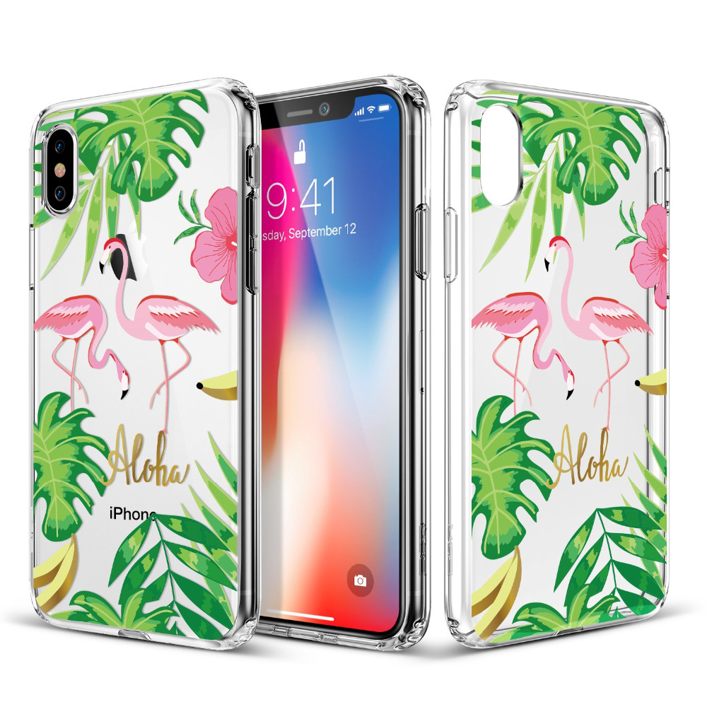 

Esr Etui Obudowa do Apple iPhone X Flamingi +szkło