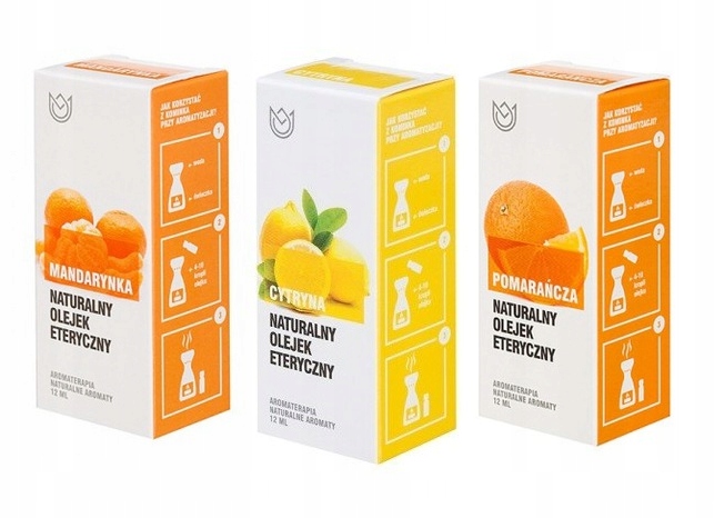 

Zestaw cytrusowy olejków eterycznych 3 x 12 ML