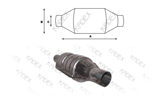 Kadex Tłumik Strumienica Katalizator AWG EAN (GTIN) 4005563630141