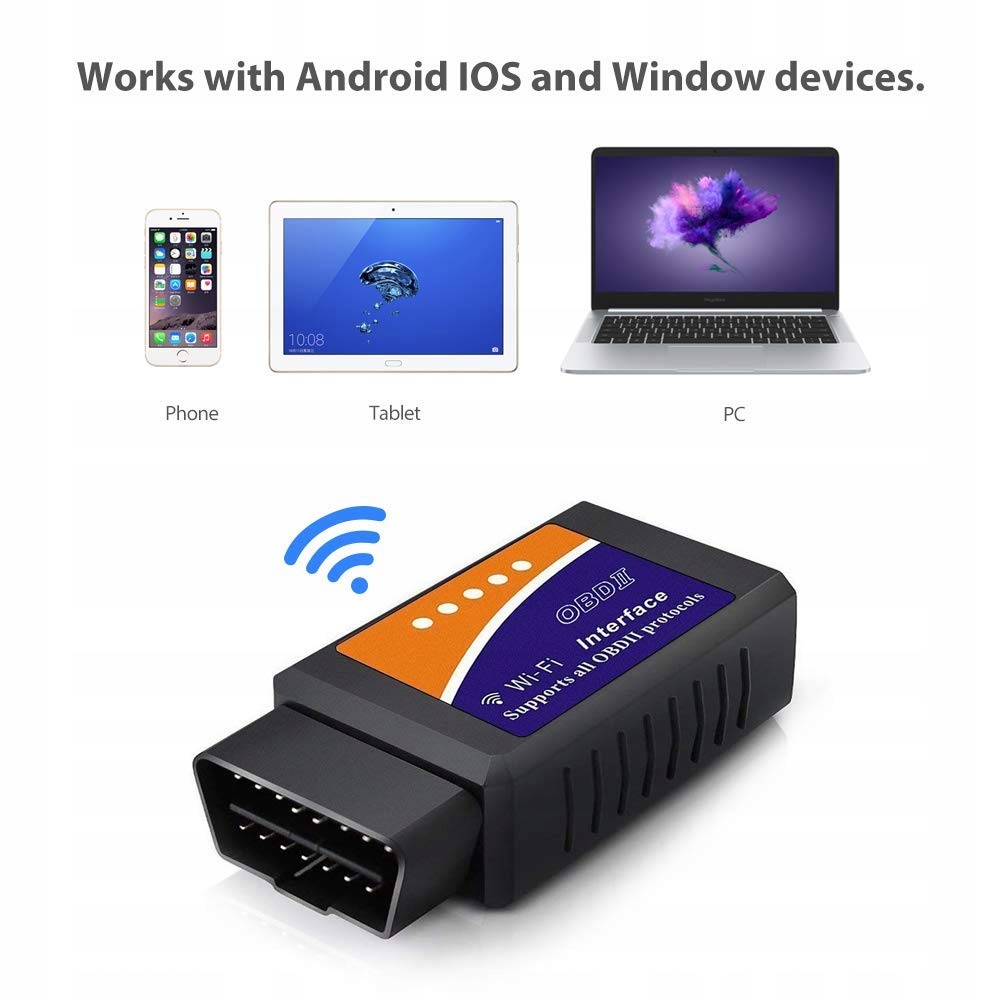 Interfejs diagnostyczny ELM327 WiFi OBD2 iPhone 7647516050