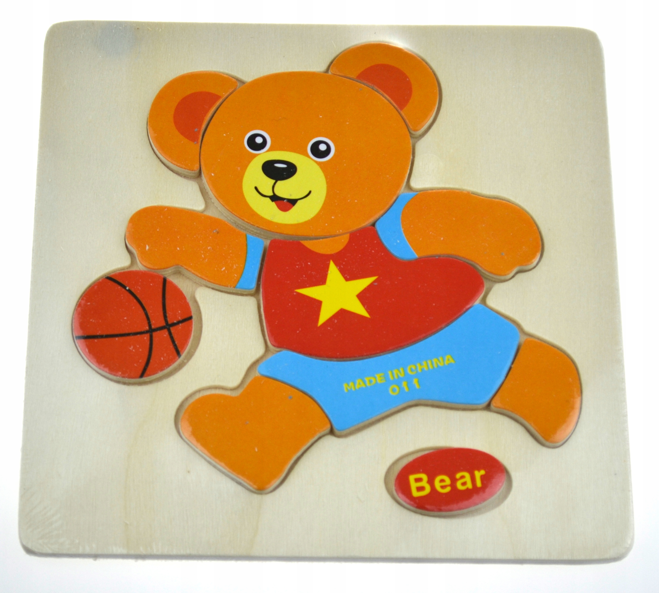 EDUKACYJNA DREWNIANA UKŁADANKA 9 ELEMENTÓW Liczba elementów 26 szt.