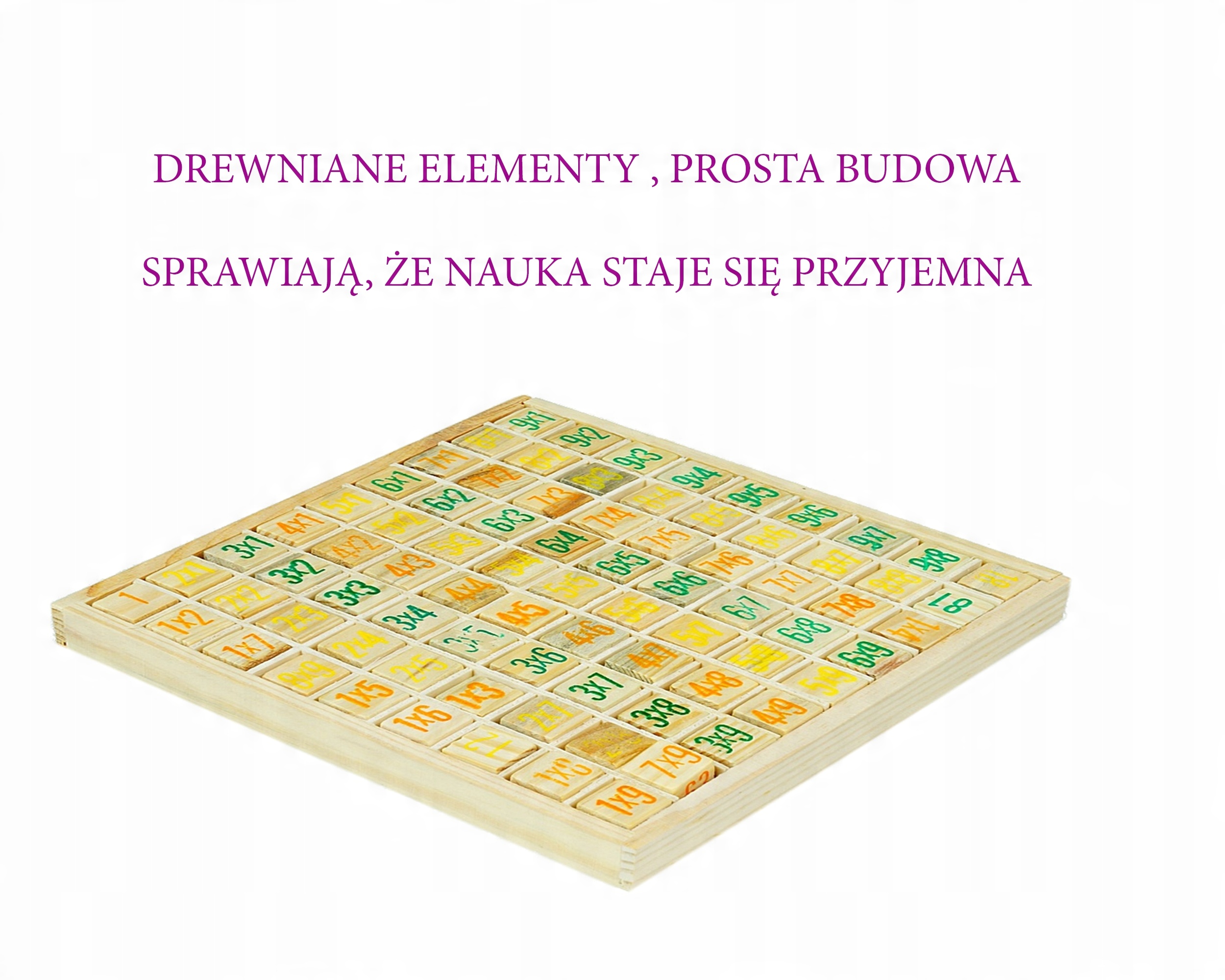 DREWNIANA TABLICZKA MNOŻENIA NAUKA 17 C E0639 EMAJ Bohater inny