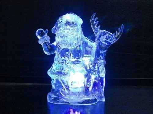 MIKOŁAJ Z RENIFEREM ŚWIECĄCA OZDOBA LED | 3177 I Wysokość produktu 10 cm