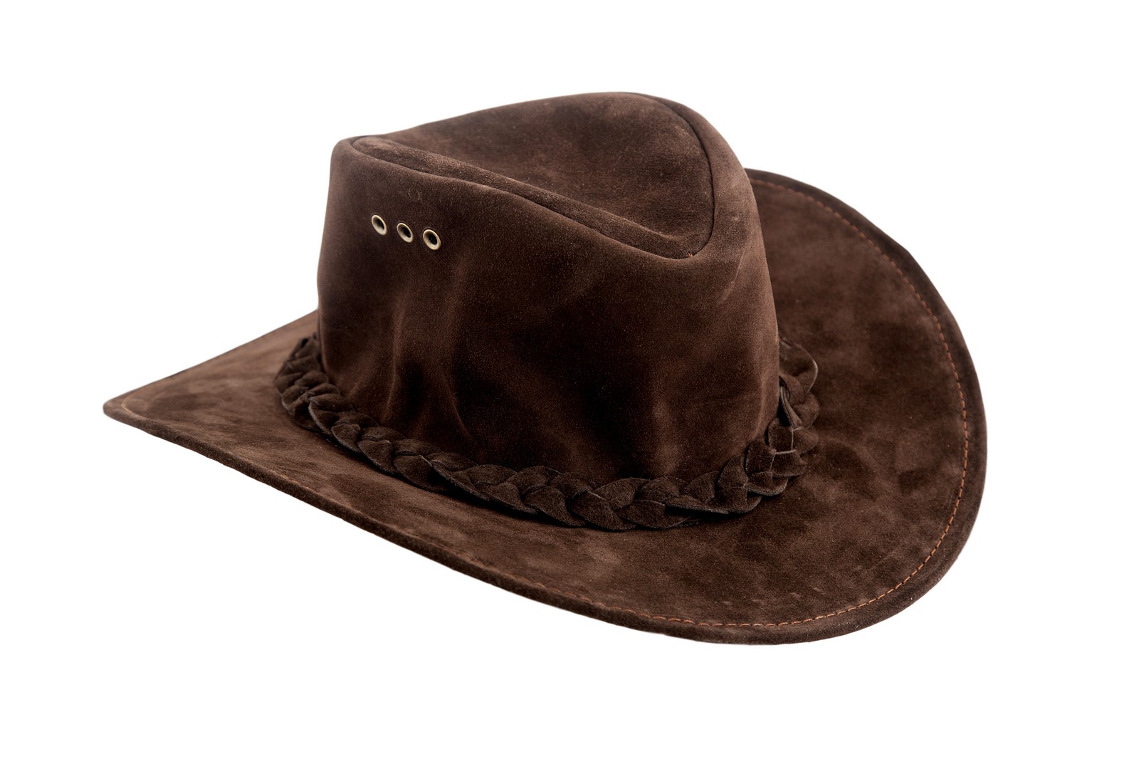Ковбой коричневая кожаная шляпа M 55-56см