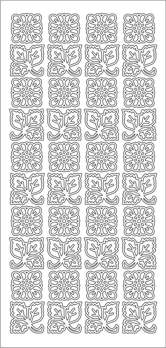 STICKERSY NAKLEJKI KWIATY nr JO-72 Kolor dominujący złoty