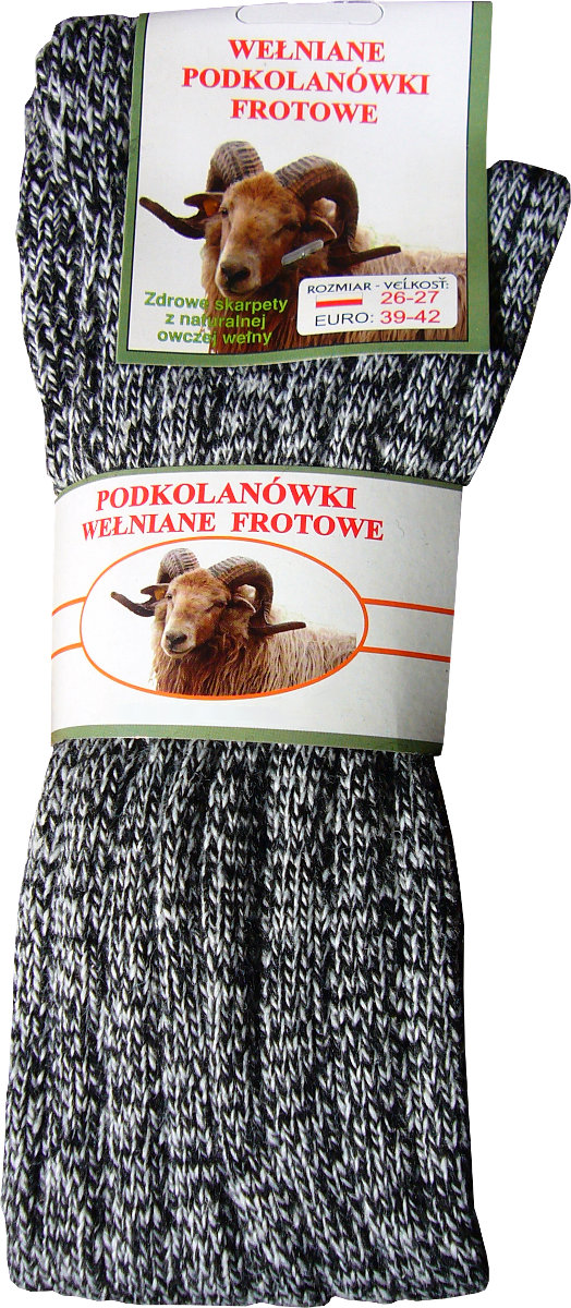 

Podkolanówki Wełniane Męskie Skarpety Wełna 35-38