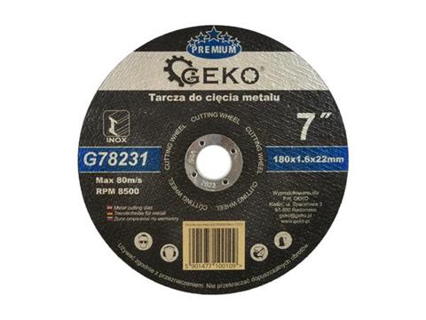

Tarcza cięcia metalu stali Geko 180x1,6x22,2