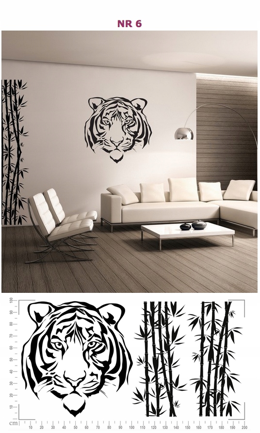 SZABLON MALARSKI SZABLONY tygrys zwierzęta 200 cm Długość 100 cm