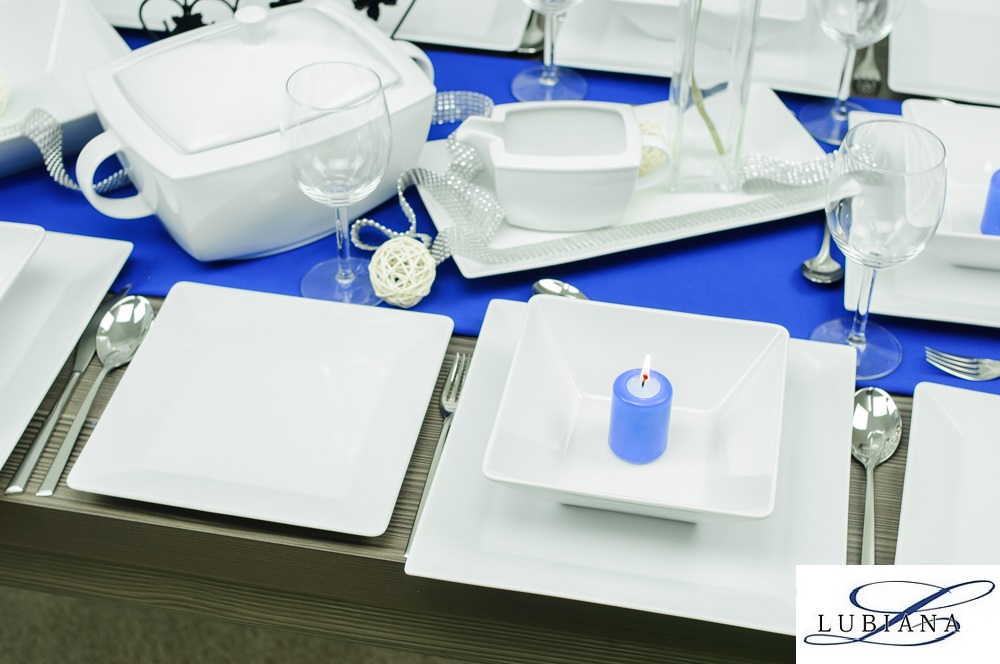 LUBIANA CLASSIC ZESTAW OBIADOWY 42 EL na KWADRAT Linia CLASSIC