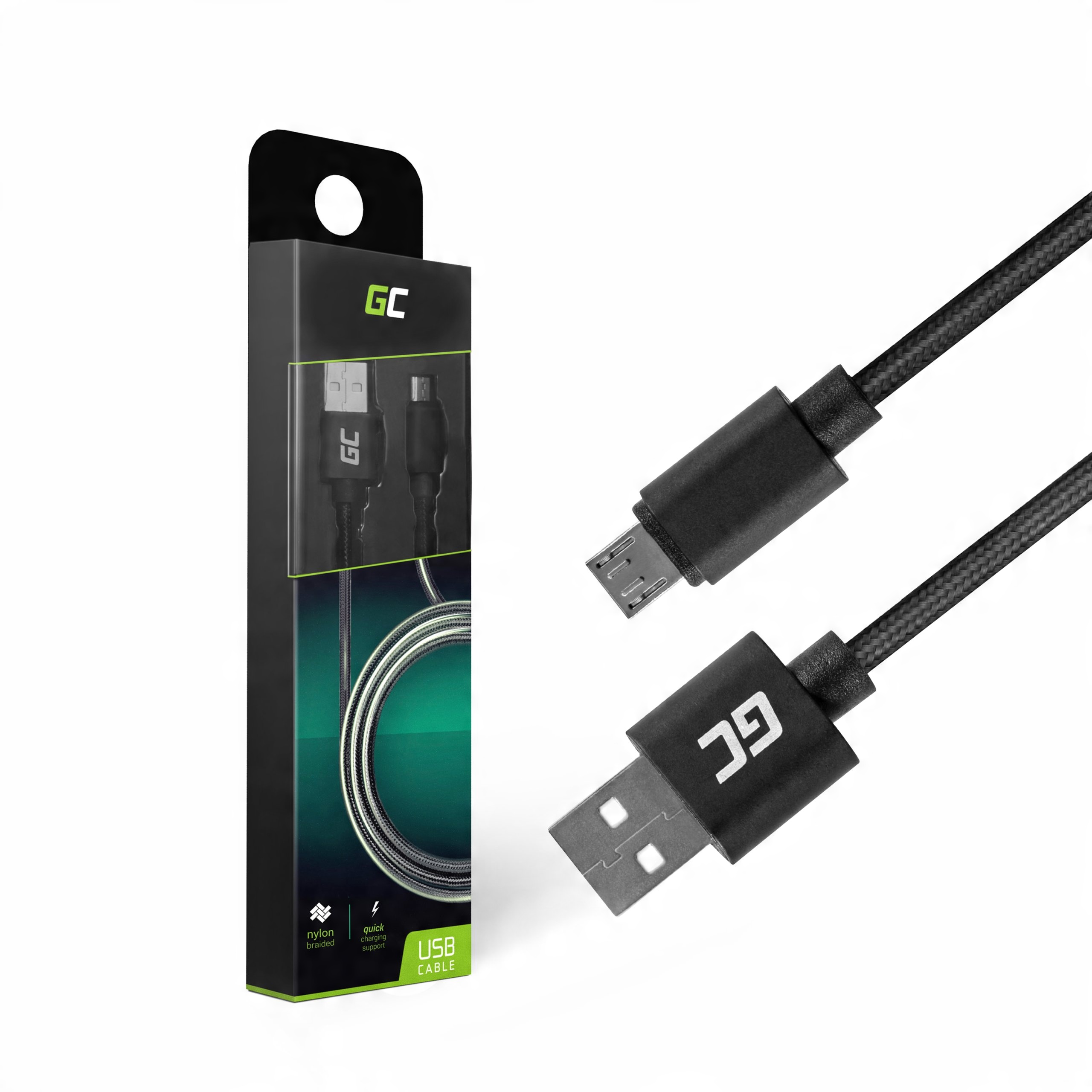 

Oryginalny kabel microUSB Green Cell Nylon 1m