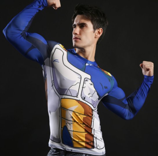 Koszulka termoaktywna Dragon Ball RASHGUARD VEGETA Rękaw długi rękaw