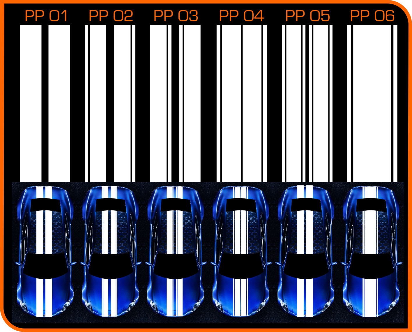 PASY NA CAŁE AUTO: MASKA-DACH-BAGAŻNIK 18 WZORÓW ! Producent ArtPlast