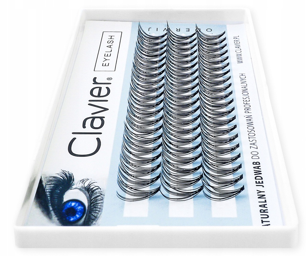 

Kępki Rzęsy 10mm Clavier Jedwabne Naturalne Gęste